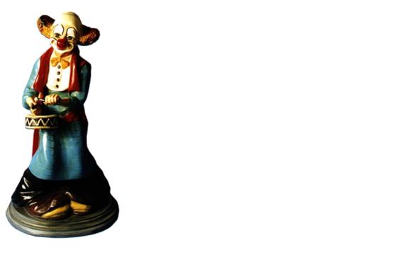 Design Clown Trommler Figur Statue Skulptur Figuren Skulpturen Deko