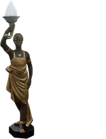 Design Leuchten Leuchte Lampe Junge Lampenschirm Gold Schwarz Dekolampe