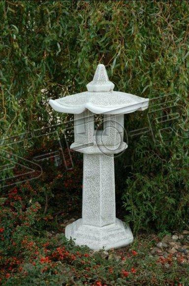 Stand Säulen Haus Leuchte Steinguss Figuren Statuen Garten