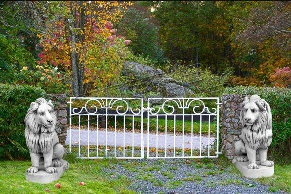 Löwe Gartenfigur Terrassen Garten Skulptur Dekor Figuren Skulpturen Statuen