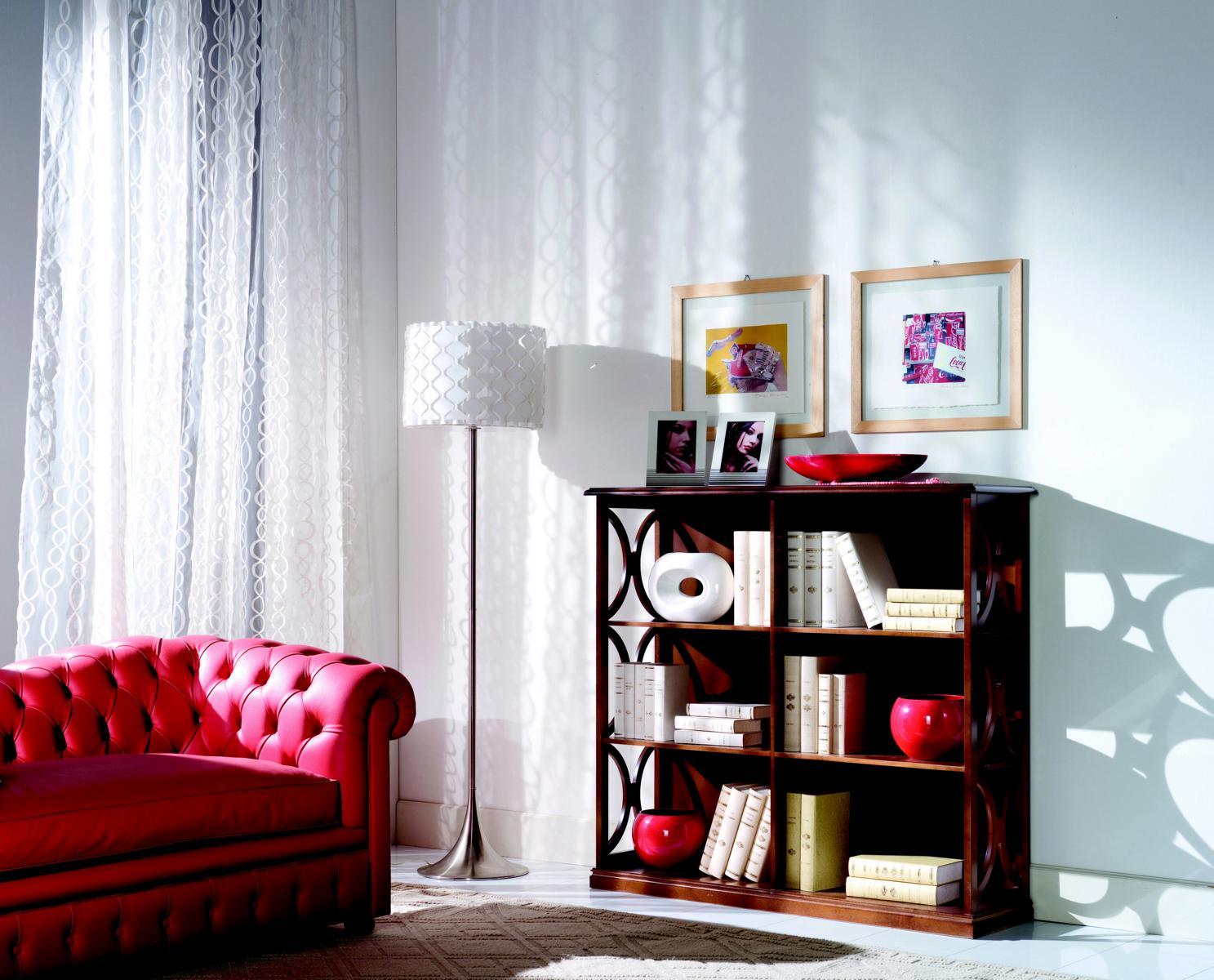 Designer Luxus Schränke Bücherregal Braun Klassische Holz Italienische