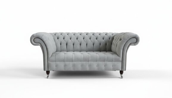 2 Sitzer Chesterfield Leder Couch Sofa Polster Sofas Design Luxus