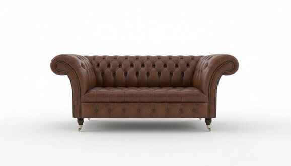 2 Sitzer Couch Chesterfield Leder Textil Polster Sofa Couchen Sofas Designer Neu