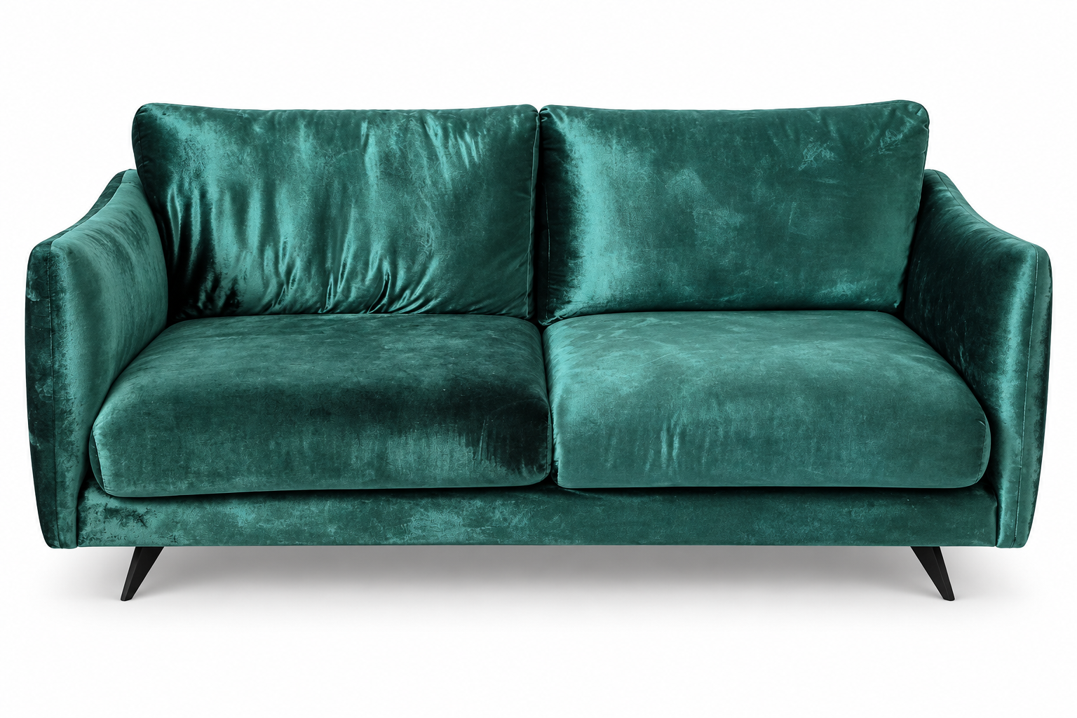 Design Wohnzimmer Luxus Sofa 2 Sitzer Sofa Grün Textil Sofort