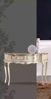 Weißer Klassischer Konsolentisch Schlafzimmer Holz Möbel Barock Stil