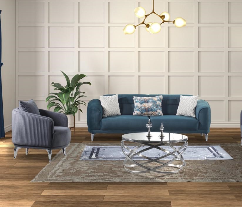 Sitzgarnitur Sofa-Set Wohnzimmergarnitur Polstergarnitur Couch Wohnlandschaft