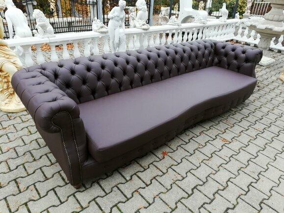 Design Chesterfield Charly 3 m Braun Couch Polster Sofas Leder