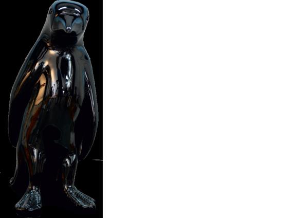 Design Pinguin Schwarz Figur Statue Skulptur Figuren Skulpturen