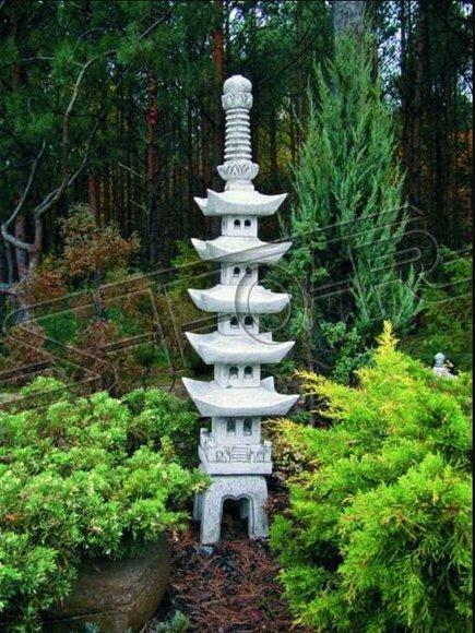 Gartenfigur Abstrackte Figur Skulptur Statue Japanisches Haus