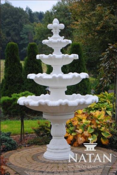 Springbrunnen Garten Teich Brunnen 224cm Steinbrunnen Gartenbrunnen