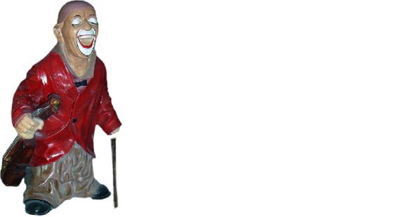 Design Clown-Geiger Figur Statue Skulptur Figuren Skulpturen Dekoration
