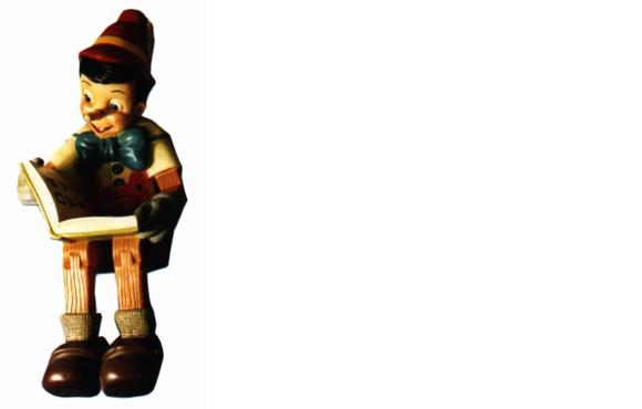 Design Pinocchio Figur Statue Skulptur Figuren Karikatur Skulpturen Dekoration