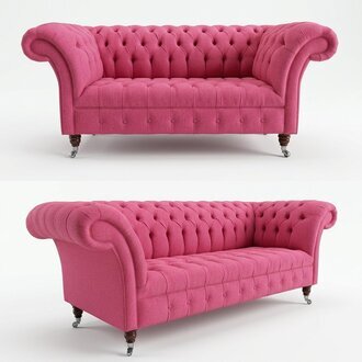 3+2 Sofagarnitur Chesterfield Textil Stoff Sofa Couchen Polster Set