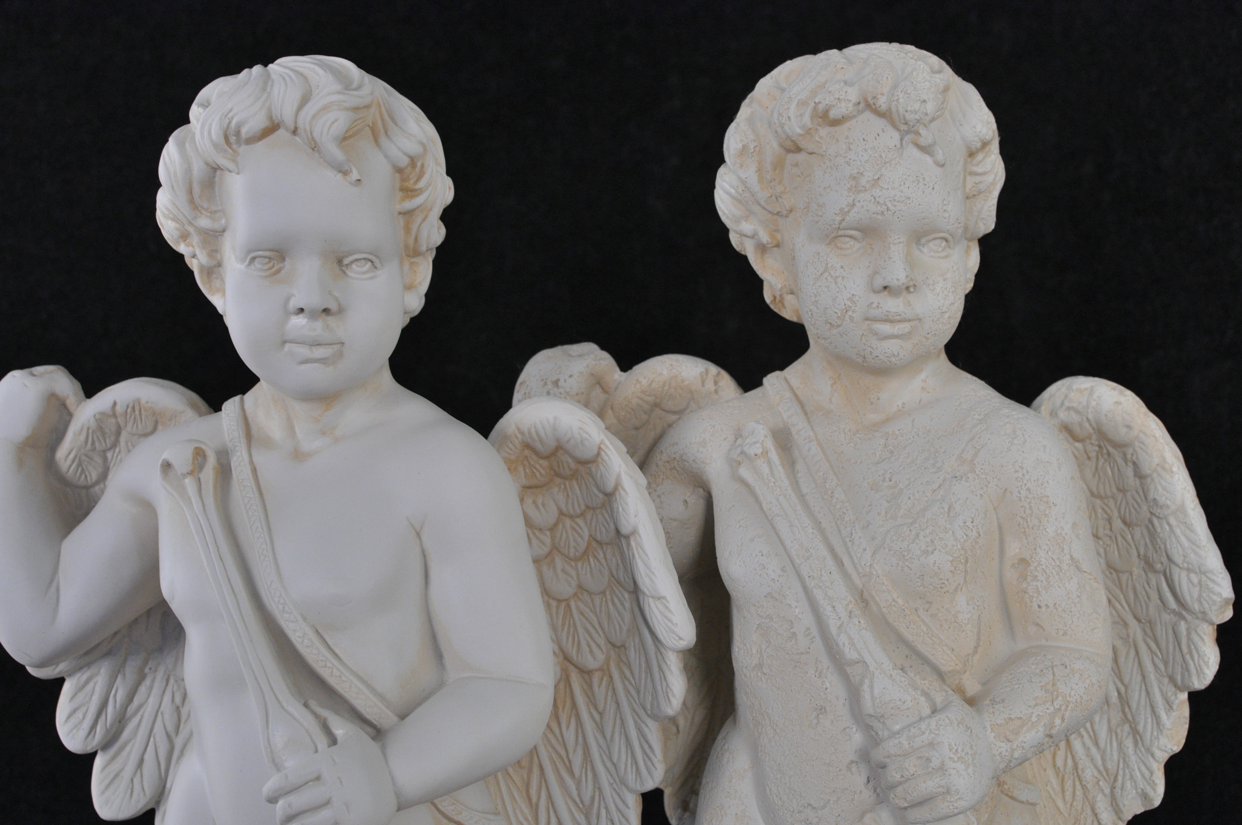 Figur Skulptur Engel,(Amor)- 75cm Weiß Design Accessoire Dekoration