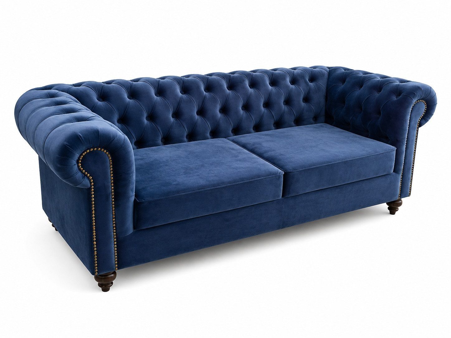 Chesterfield-Sofa XXL 3-Sitzer Polstersofa Couch mit großzügiger Sitzfläche Sofort