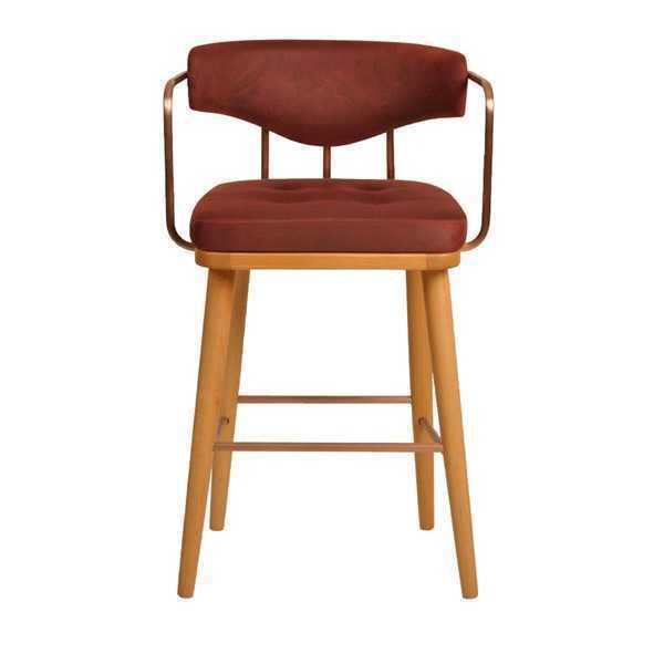 Stilvoll Barhocker Stuhl Designer Holzstuhl Esszimmerstuhl Hocker Bar Braun Neu