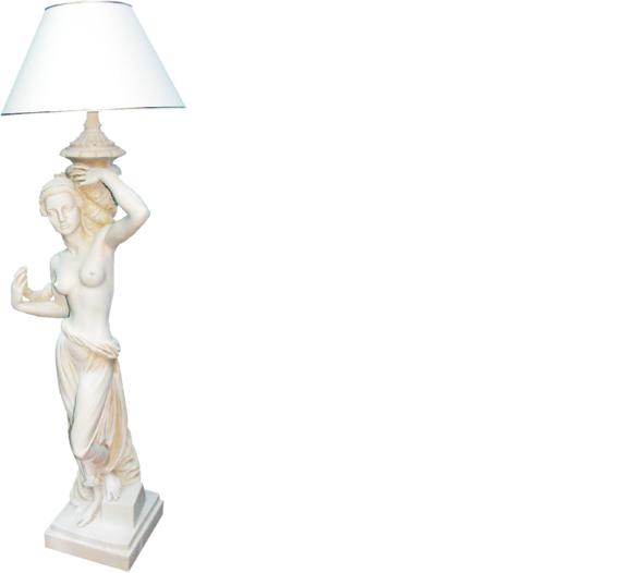 Antike Stil Figur Lebensgroß mit Beleuchtung Stehlampe Standleuchte