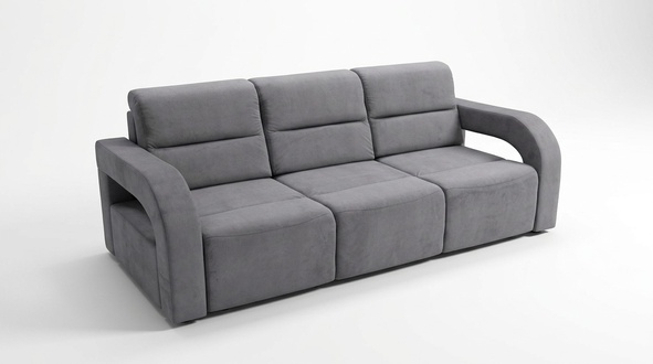 3 Sitzer 235cm Luxus Bank Sofa Couch Blau Wohnzimmer Kanzlei Möbel