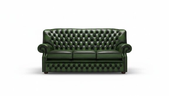 3 Sitzer Antik Grüne Leder Neu Couchen Sofa Polster Sofas Garnitur Chesterfield
