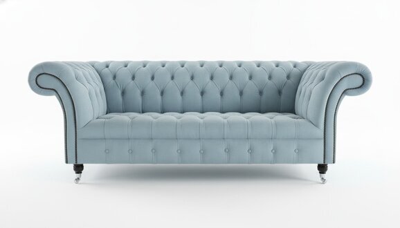 3 Sitzer Chesterfield Couch Sitz Textil Stoff Leder Couchen Sofas Sofa