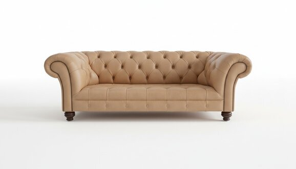 3 Sitzer Chesterfield Polster Sofas Design Luxus Couch Sofa Leder Couchen Braun