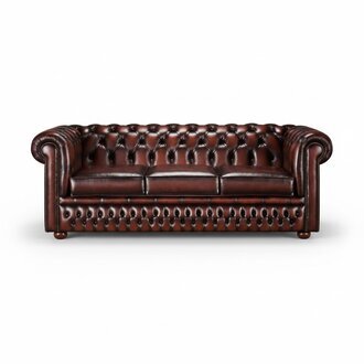 3 Sitzer Couch Polster Chesterfield Antik Braun Sofa Couchen Sitz Garnitur Neu