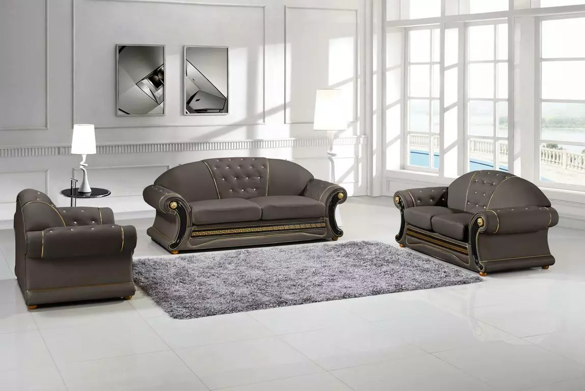 Klassische Designer 3 Sitzer Chesterfield Leder Couch Polster Sitz ohne 2+1 Neu