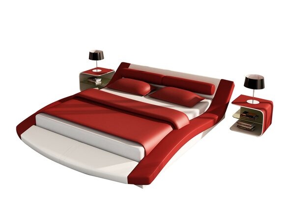 Design Leder Bett Hotel Gestell Luxus Schlaf Zimmer Doppel Betten Ehe Modernes