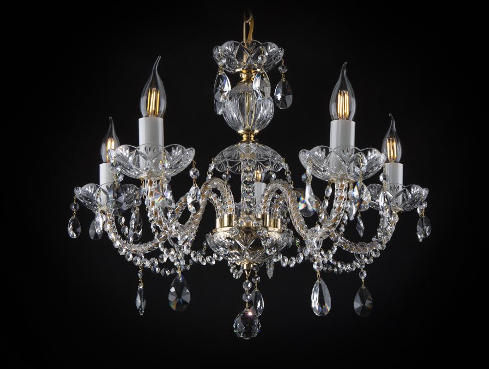 Luster Kristall Kronleuchter Bohemia Lampe Deckenleuchte Leuchte Decken Sofort