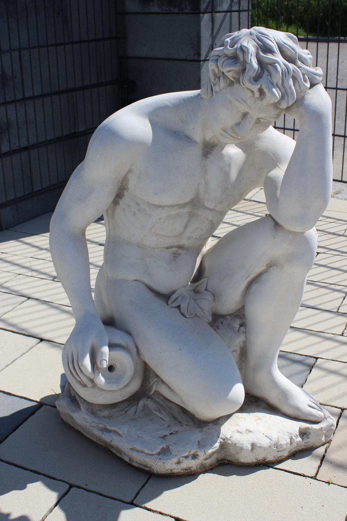 Skulptur Adam der Denker Mann Figur Statue Garten Dekoration Akt Figur Sofort
