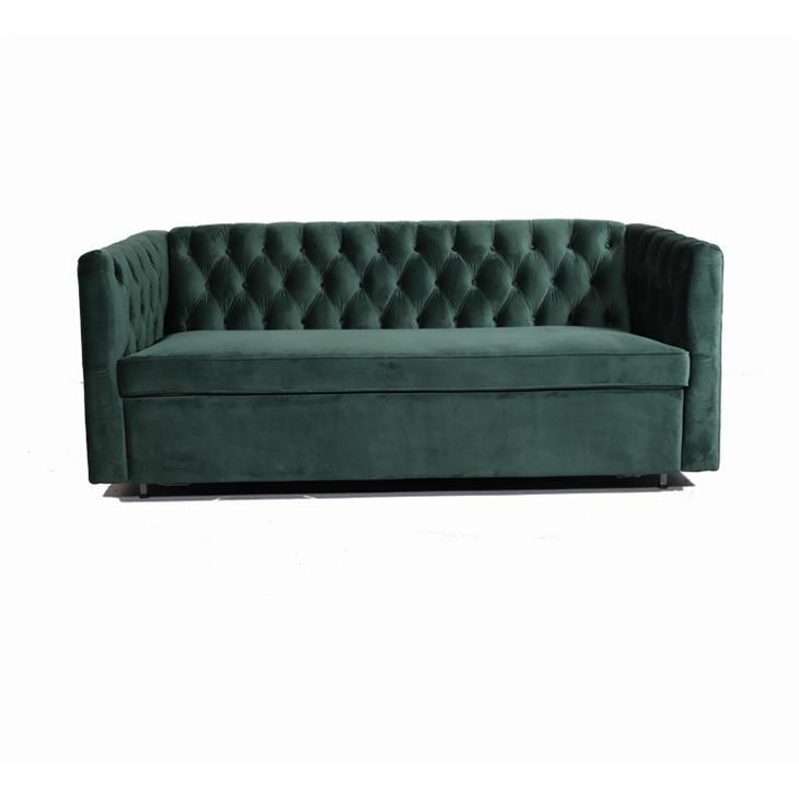 American Style Chesterfield Sofa Couch Leder Polster Dreisitzer Grün