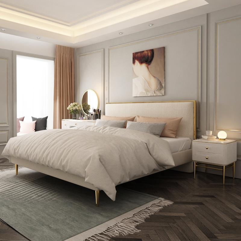 Bett 2x Nachttisch 3 tlg Schlafzimmer Set Möbel Modern Luxus Betten Klassisch