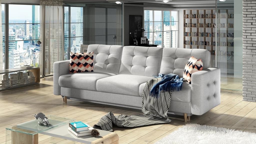 Sofa Dreisitzer Klassische Couch Polster 3 Sitzer 100% Textil Couchen Stoff Neu