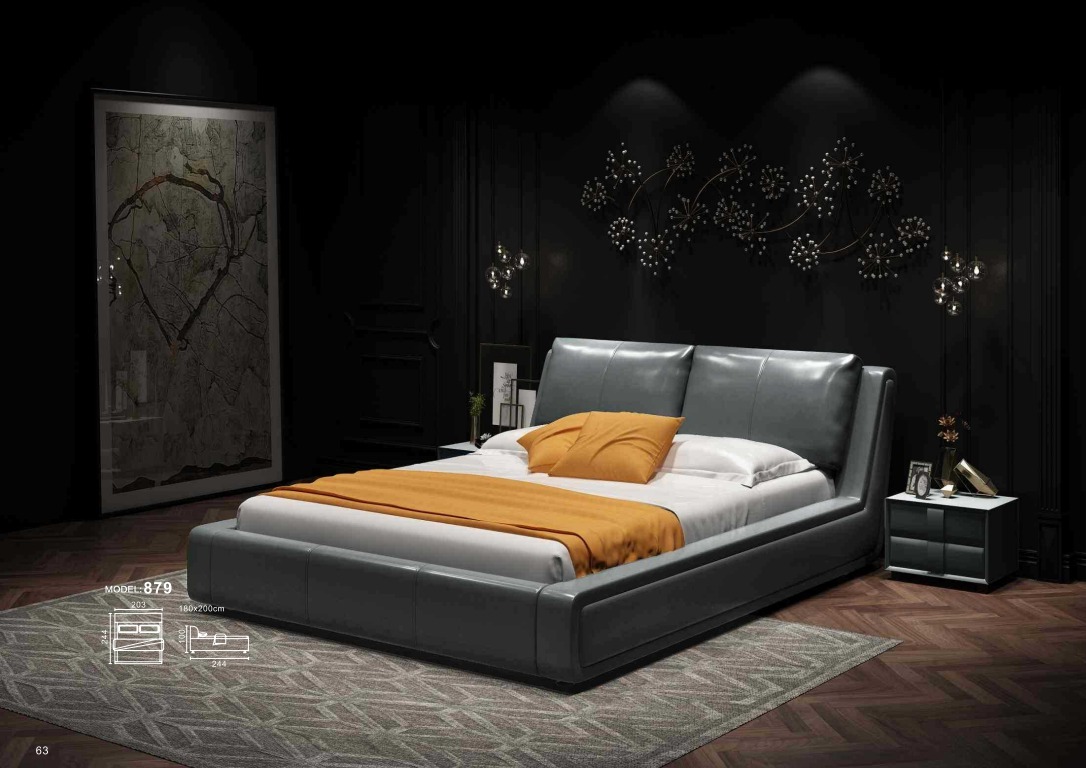 Designer Bett Luxus Doppel Leder Hotel Betten Doppel Schlaf Zimmer