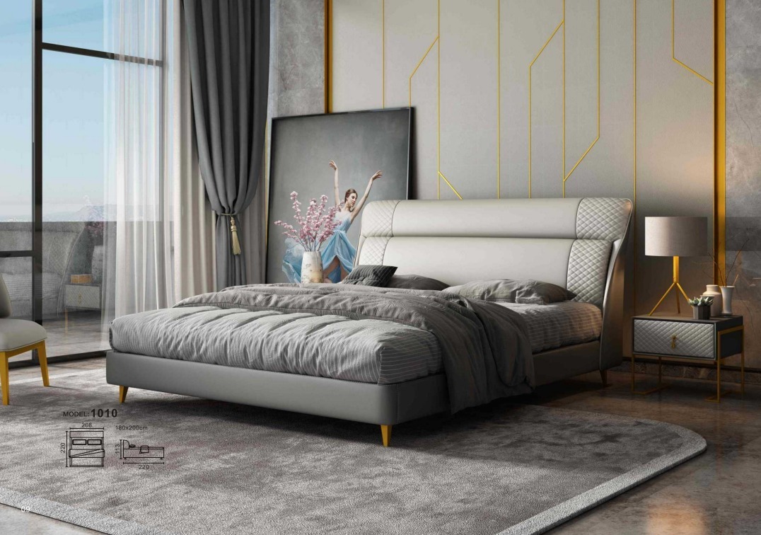 Design Leder Bett Luxus Polster Betten Doppel Modernes Ehe 180x200