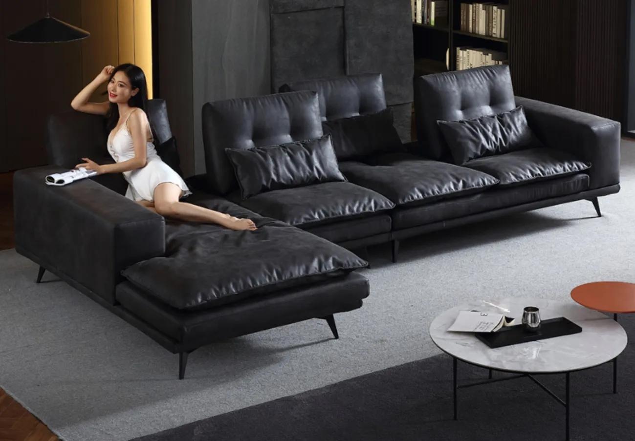 Wohnlandschaft Design Ecksofa Textil Leder Neu Sofas L Form Sofa Couch