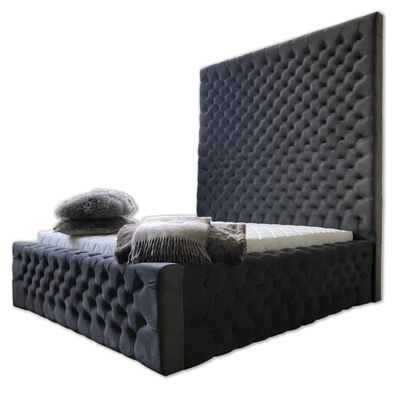 Betten Schwarz Luxus Hotel 180x200cm Bett Polster Design Möbel Doppel Sofort