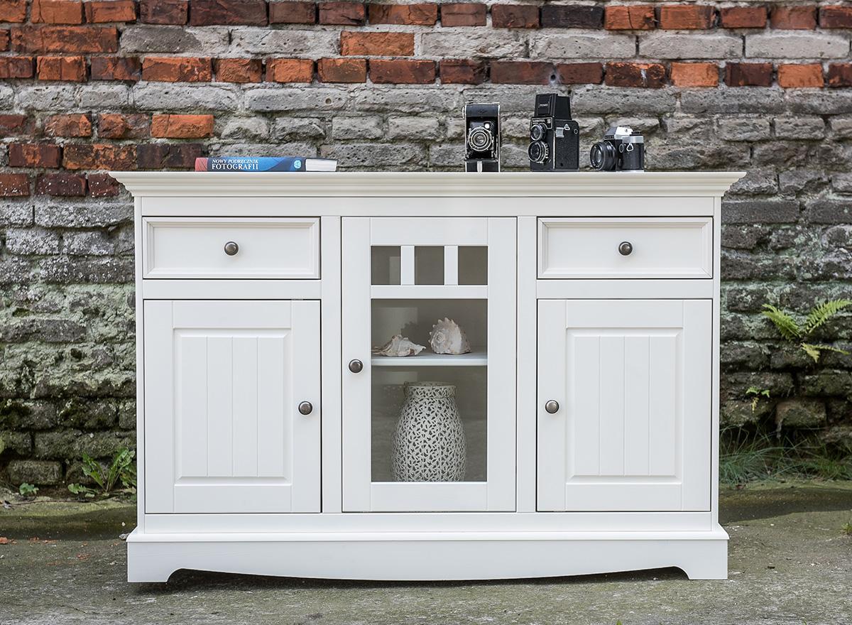 Buffet Schrank Barschrank Landhaus Luxus Italienische Holz Möbel Weiß Großes Neu