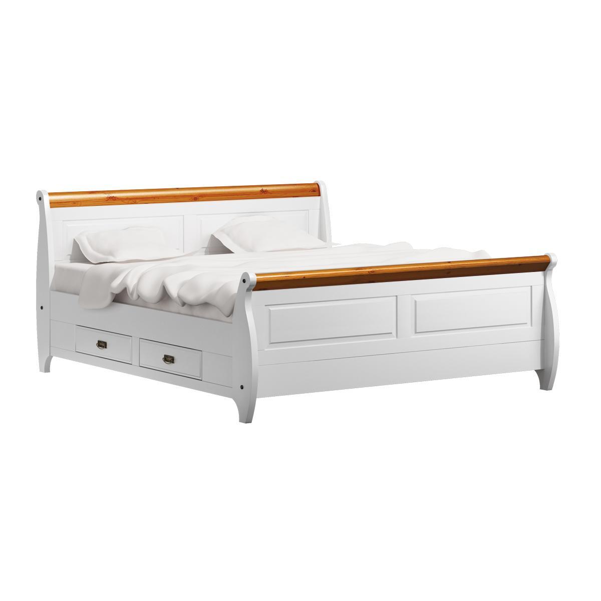 Luxus Bett Doppelbett Landhaus Stil Doppelbetten Weiß Schlafzimmer