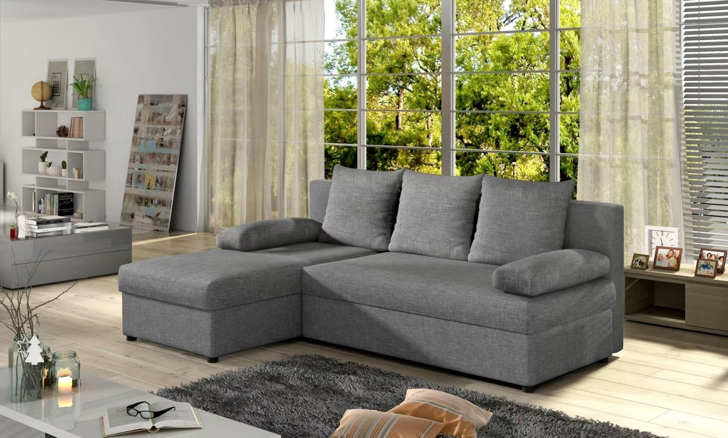 Designer Sofa Ecksofa Stoffsofa Schlafsofa Sofa Textil Samt Eckcouch Couch Sofort