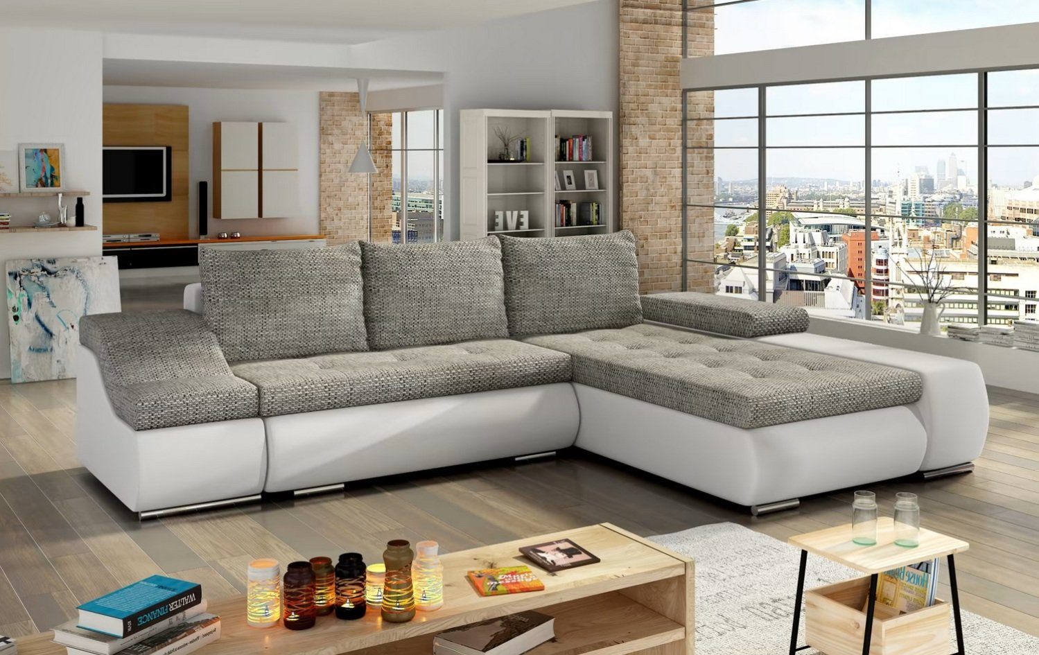Ecksofa Couch Wohnlandschaft Schlafsofa Funktionssofa Polster Sofas Sofort
