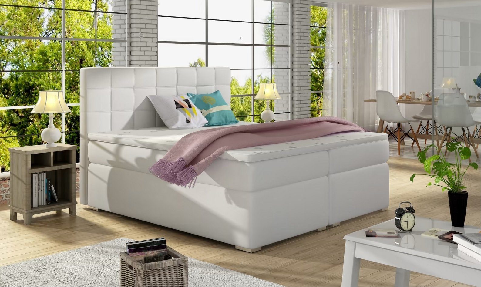 Boxspring Ehe Bett Hotel Betten Polster 160 x 200cm Sofort