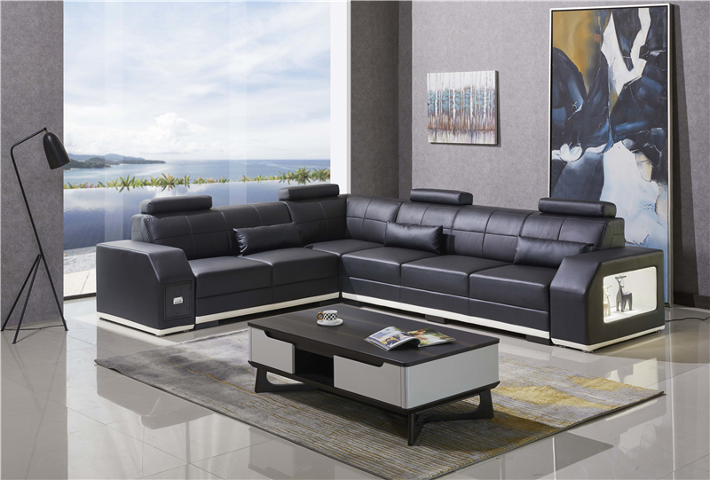 Ecksofa Ledersofa Big L Form Wohnlandschaft Sofa Couch Garnitur