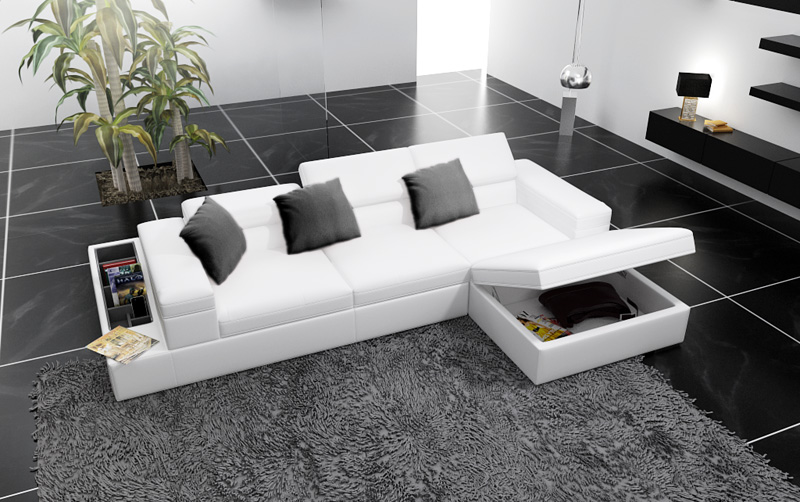 Eck Sofa Polster Couch Sitz Ecke Leder Sofa L Form Wohnlandschaft