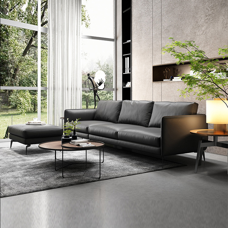Ledersofa Couch Wohnlandschaft Garnitur Design Modern Sofas Sofa 3 Sitzer