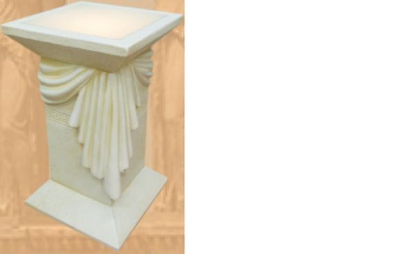 Design Säulenlampe mit Schärpe Leuchte Lampe Steh Lampen Beleuchtung