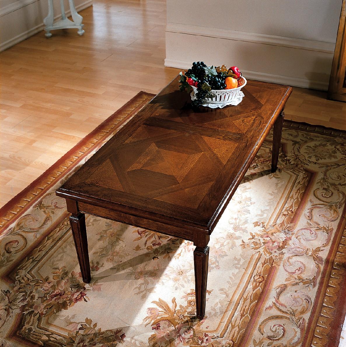 Klassischer Couchtisch Tisch Wohnzimmer Tische Barock Holz Couchtische