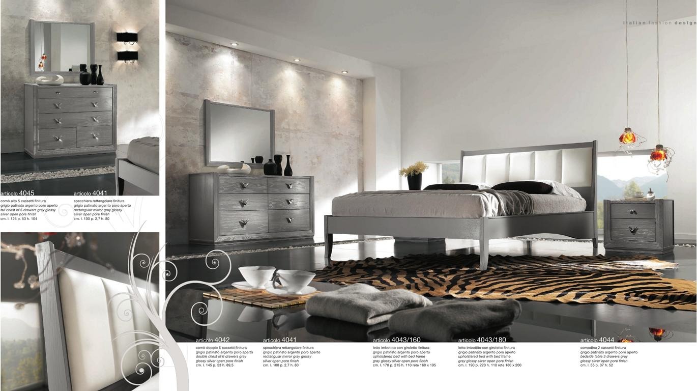 Schlafzimmer Bett Nachttisch Kommode Spiegel Garnitur Gruppe Doppel Set 5tlg