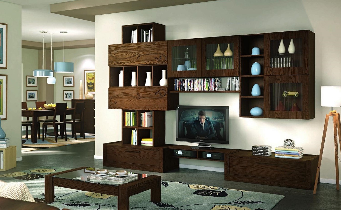 rtv Wohnwand TV Wand Anbauwand Wohnzimmer Möbel Wohnwände Schrank Regal Holz
