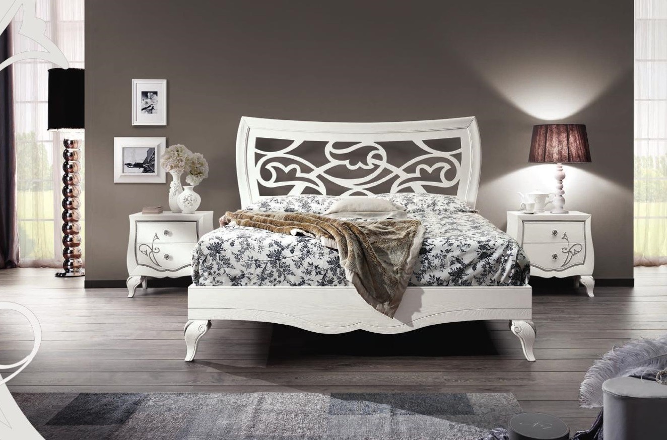 Schlafzimmer Bett Nachttisch Garnitur Gruppe Betten Doppel Bettgestell 3tlg.
